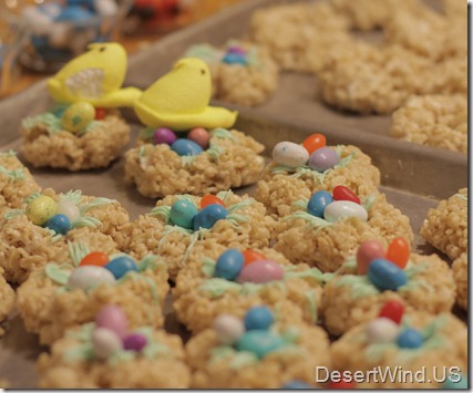 rice crispy nests